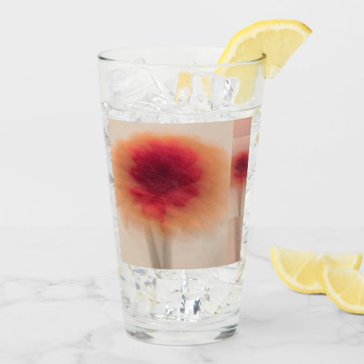 Warm Neutral Abstract Glass Cup タンブラーグラス (アイス裏面)