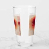 Warm Neutral Abstract Glass Cup タンブラーグラス (左)