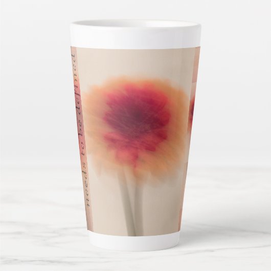 Warm Neutral Abstract Latte Mug カフェラテマグ (正面)