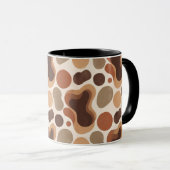 Warm Neutral Abstract Mug – Modern Organic Pattern マグカップ (正面右)