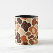 Warm Neutral Abstract Mug – Modern Organic Pattern マグカップ (中央)