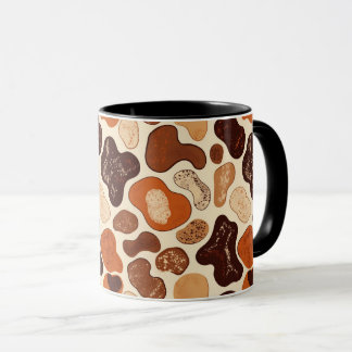 Warm Neutral Abstract Mug – Modern Organic Pattern マグカップ