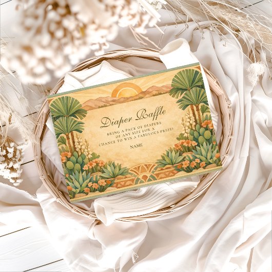 Warm Neutral Desert Canyon Diapper Raffle  エンクロージャーカード