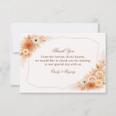 Warm Neutral Floral Appreciation サンキューカード (正面)