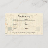 Warm Neutral Hair Salon Appointment Card & 名刺 (裏面)