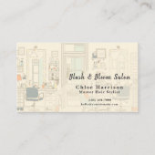 Warm Neutral Hair Salon Appointment Card & 名刺 (正面)