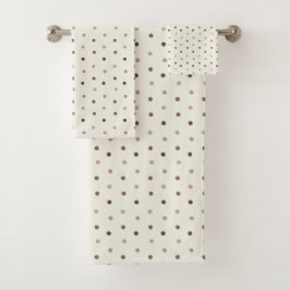 Warm Neutral Polka Dot Baby Towel Set バスタオルセット