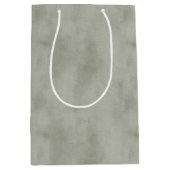 Warm Olive Green Christmas ミディアムペーパーバッグ (正面)