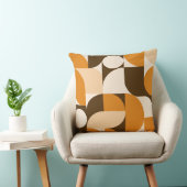 Warm Orange Geometric Composition クッション (椅子)