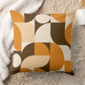 Warm Orange Geometric Composition クッション (ブランケット)