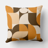 Warm Orange Geometric Composition クッション (裏面)
