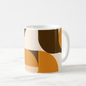 Warm Orange Geometric Composition コーヒーマグカップ (正面右)