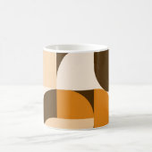 Warm Orange Geometric Composition コーヒーマグカップ (中央)
