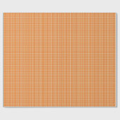 Warm Orange Linen Plaid Pattern ラッピングペーパー (フラット)