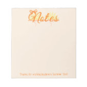 Warm Orange & Yellow Custom Branded ノートパッド (正面)