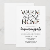 WARM OUR NH Black and White House Warming Party 招待状 (正面/裏面)