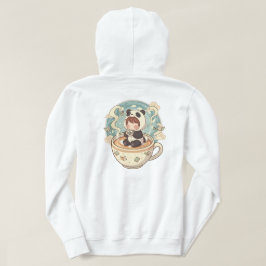 Warm Panda Coffee Cup Graphic Hoodie パーカ