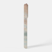 Warm Pastel Sky Abstract with Soft Cloud Texture iPhoneケース (右側面)