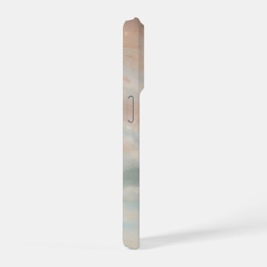 Warm Pastel Sky Abstract with Soft Cloud Texture iPhoneケース (右側面)