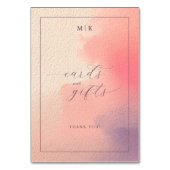 Warm Pastel Watercolor Gradients テーブルナンバー (裏面)