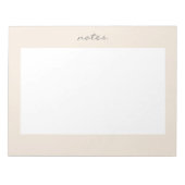 Warm Peach Frame Scriptメモ帳 ノートパッド (正面)