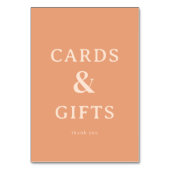 Warm Peach Minimalist Gratitude Card テーブルナンバー (裏面)
