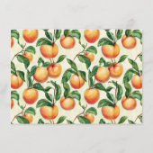 Warm Peach Watercolor Botanical エンクロージャーカード (裏面)