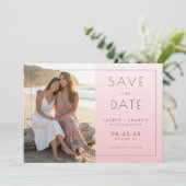 Warm Pink Elegant Photo セーブザデート (スタンド正面)