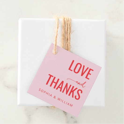 Warm Pink Love Thanks フェイバータグ (インサイチュ)
