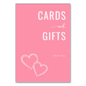 Warm Pink Minimalist Gratitude Card テーブルナンバー (裏面)