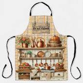 Warm Red and Orange Farmhouse Thanksgiving エプロン (正面)