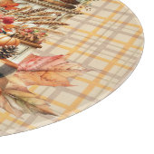 Warm Red and Orange Farmhouse Thanksgiving カッティングボード (角)