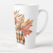 Warm Red and Orange Farmhouse Thanksgiving カフェラテマグ (右)