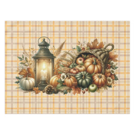 Warm Red and Orange Farmhouse Thanksgiving テーブルクロス