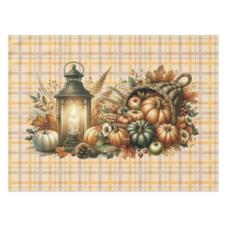 Warm Red and Orange Farmhouse Thanksgiving テーブルクロス