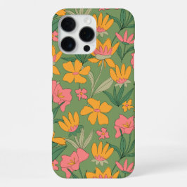 Warm Retro Floral Seamless Pattern iPhone 16 Pro Maxケース