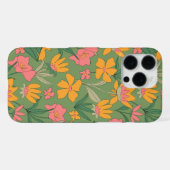 Warm Retro Floral Seamless Pattern iPhoneケース (裏面横)