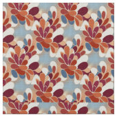 Warm Retro Petal Bloom Pattern ファブリック (クローズアップ)