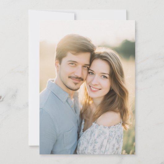 Warm Romantic Photo 招待状 (正面)