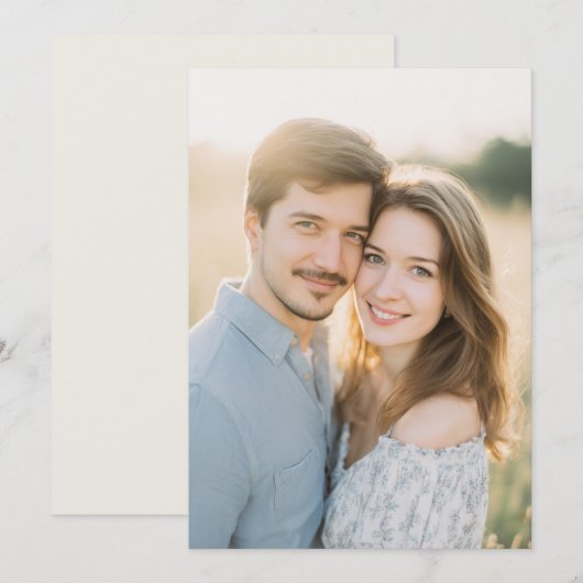 Warm Romantic Photo 招待状 (正面/裏面)