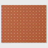 Warm Rust Orange & Cream Minimalist ラッピングペーパー (フラット)