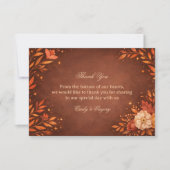 Warm Rustic Floral Appreciation サンキューカード (正面)