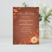 Warm Rustic Floral Autumn セーブザデート (スタンド正面)