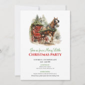 Warm rustic winter scene Christmas party invite 招待状 (正面)