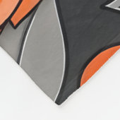 Warm Rusty Orange Roses フリースブランケット (角)