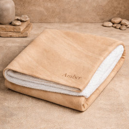 Warm Sandstone Flow Sherpa Blanket シェルパブランケット