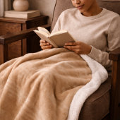 Warm Sandstone Flow Sherpa Blanket シェルパブランケット