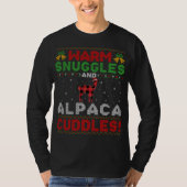 Warm Snuggles And Alpaca Cuddles Ugly Alpaca Chris Tシャツ (正面)