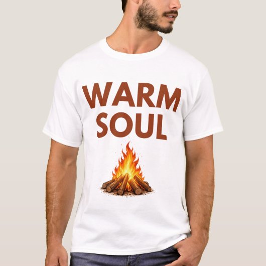 Warm Soul Minimal Fire Mens T Shirt Tシャツ (正面)