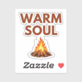 Warm Soul Minimal Flame Vinyl Sticker シール (シート)